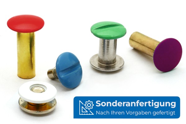 Binding Screws, Colored According to RAL Powder Coated