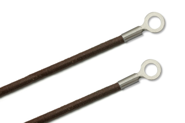 Elastics With Cable Lugs, Closed, Brown