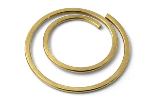 Büroklammern rund "circular", 20 mm Durchmesser, vermessingt