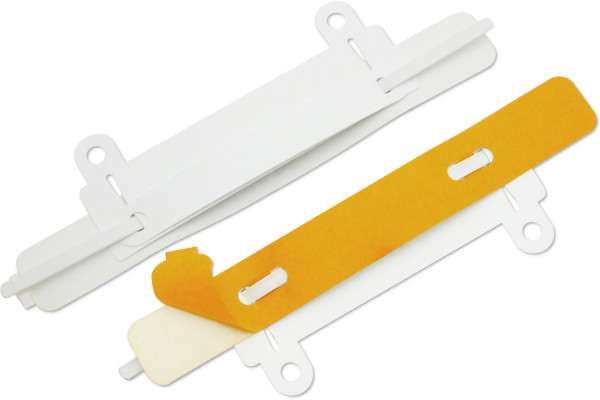 Self-Adhesive File Mechanisms with File System, Plastic Coated Prong 150 x 20 mm, White