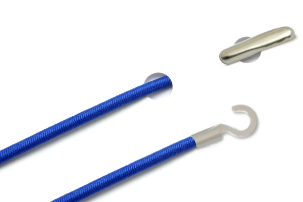 Elastics with Metal End and Open Cable Lug, Middle-Blue