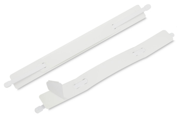 Self-Adhesive File Mechanisms, Plastic Coated Prong with End Caps, 150 x 16 mm, White