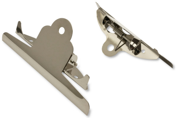 Paper Clamps for Riveting, 145 mm Width, Nickel Plated