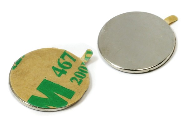 Disc Magnets, 15,0 x 1 mm, Self-Adhesive