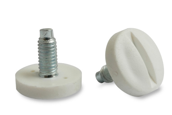 Plastic Coated Screw Heads, White, Thread M4