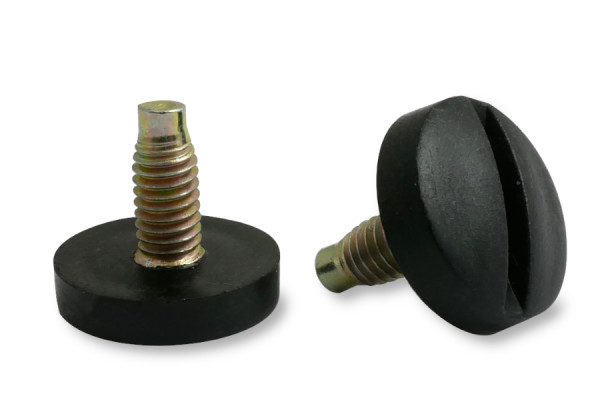 Plastic Coated Screw Heads, Black, Thread M4