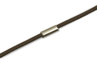 Gummischnüre<br>zum Ring montiert,<br> braun