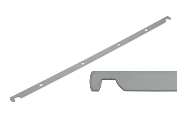 Hängeschienen, grau pulverbeschichtet, 4-fach gelocht, 80/80/80 mm Lochung