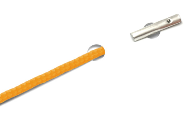 PP-Cords with Automatic Metal T-Ends, Orange