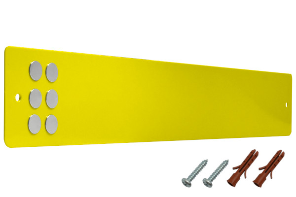 Magnethaftleisten inkl. Befestigungsmaterial + Magnete, zinkgelb RAL 1018