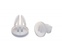 Schnellverschluss-Nieten,<br> Kunststoff, natur 4 mm