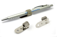 Stifthalter aus Metall,<br> zum Annieten,<br> vernickelt,<br> senkrecht