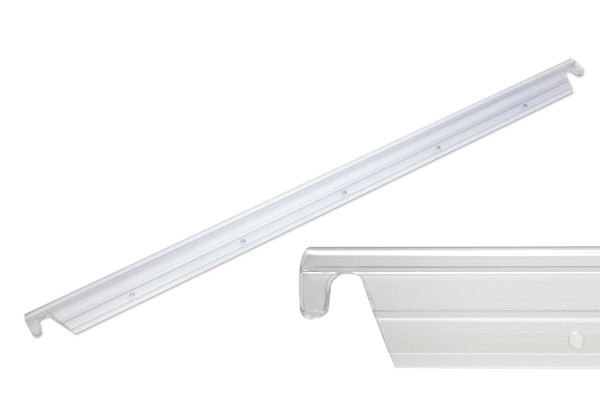 Clamp Suspension Rails, Rigid PVC, 347 mm, Transparent