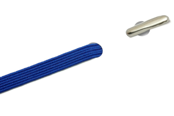 Flat Elastics with Round Metal T-Ends, Blue