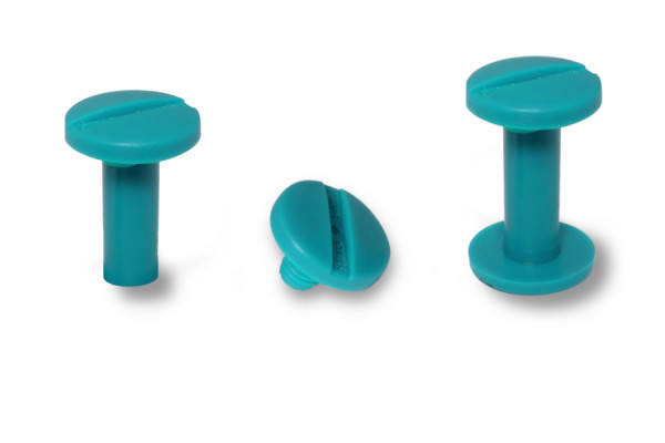 Plastic Binding Screws, Turquoise