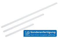 Heftzungen,<br> weisslackiert,<br> Sonderanfertigung