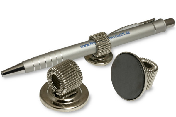 Magnetic Pen Holders, Metal, Nickel Plated