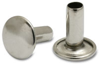 Maschinen-Nieten,<br> 4 mm Ø Schaft,<br> 10 mm Kopf, vernickelt 10 mm