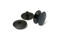 Mini-Bindestifte<br>für Display-Aufsteller,<br> Kunststoff, schwarz 12 mm