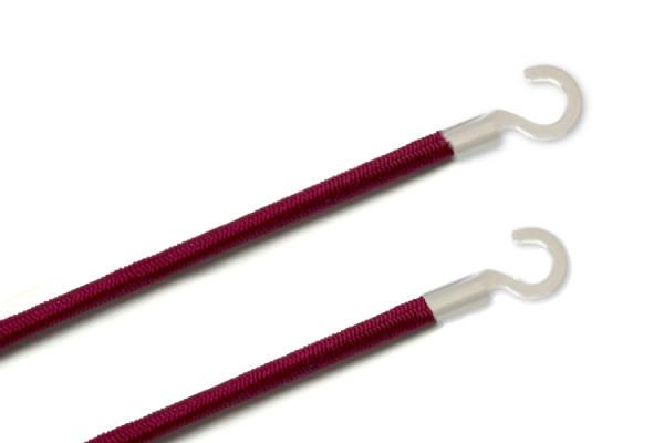 Elastics With Cable Lugs, Open, Wine Red