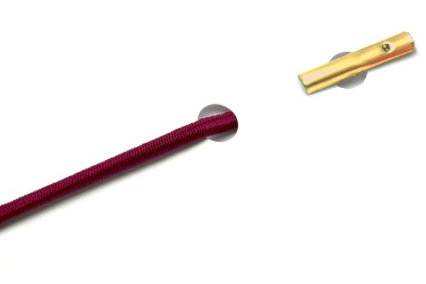 Elastics with Automatic Metal T-Ends, Wine Red