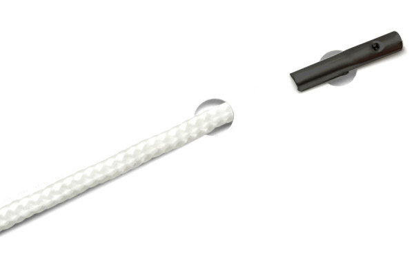 PP-Cords with Automatic Metal T-Ends, White