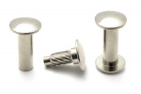 Buchschrauben Einpresskopf silber vernickelt