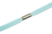 Gummiband<br> zum Ring montiert,<br> hellblau