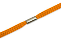 Gummiband<br> zum Ring montiert,<br> orange