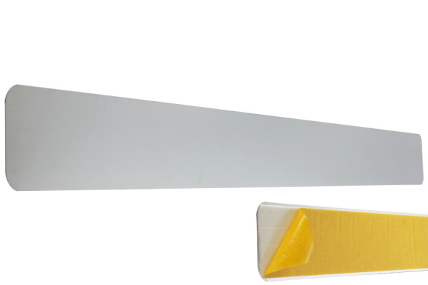 Magnethaftleisten, selbstklebend, "Alu-Optik" silber matt