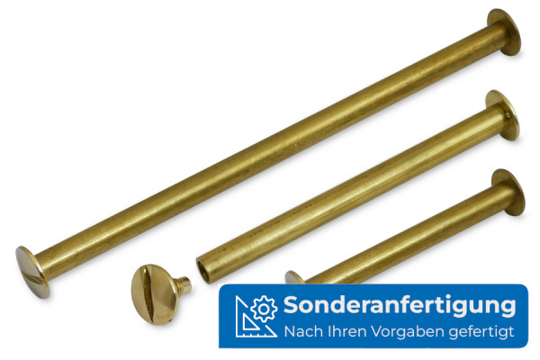 Binding Screws, Brass / Brass Plated, Screw Head, Custom design