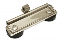 Magnetische Klemmmechaniken, <br>100 mm breit, vernickelt<br> mit Stifthalter aus Metall