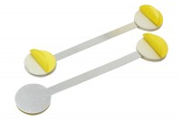Regalwobbler<br> aus Aluminium,<br> 90 mm,<br> mit 3 Klebeflächen