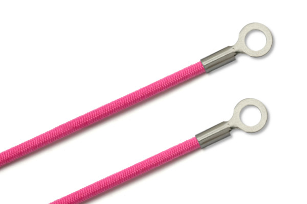 Elastics With Cable Lugs, Closed, Pink