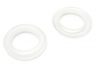 Greiflochringe, <br>aus Kunststoff,<br>transparent