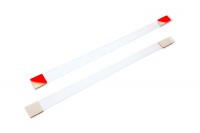 Regalwobbler<br> aus Kunststoff,<br>152 mm, transparent,<br>mit 2 Klebeflächen