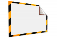 Magnetischer Inforahmen<br> für DIN A4,<br> 229 x 315 mm, schwarz-gelb