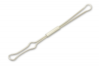 Drahtniederhalter,<br> für 80 mm Ringabstand,<br> 110 mm, vernickelt