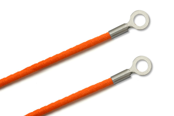Elastics With Cable Lugs, Closed, Dark-Orange