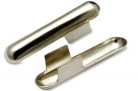 Metallsplinte (T-Form) <br>für Kordel,<br> Öffnung 5,0 mm,<br> vernickelt