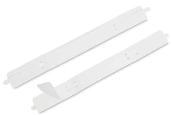 Self-Adhesive File Mechanisms, with Plastic Coated Prong, 150 x 16 mm, White