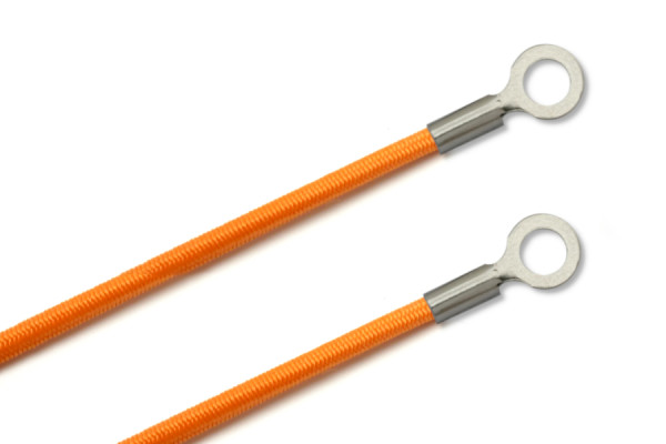 Elastics With Cable Lugs, Closed, Orange