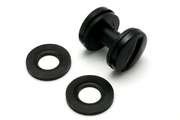 Washers for binding screws made of plastic, black