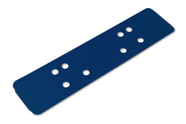 Universal filing strips made of plastic, blue