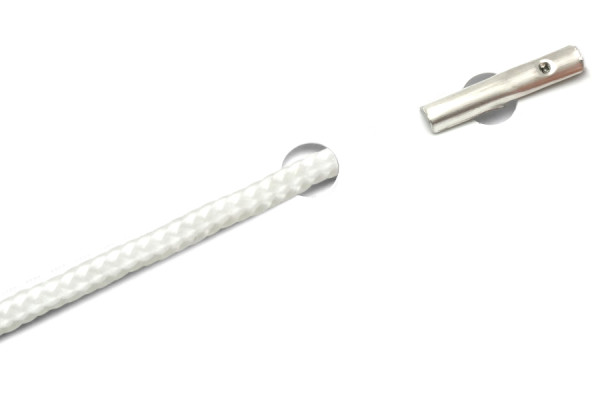 PP-Cords with Automatic Metal T-Ends, White