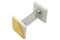 Deko-Spring mit Feder, <br> 30 mm, weiss, <br> mit 2 Klebeflächen