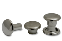 Doppel-Hohlnieten,<br> 6 mm Ø Kopf,<br> Fuß geschlossen,<br> schwarz eloxiert