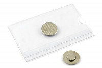 Magnetische Namensschilder,<br>57 x 90 mm,<br>mit rundem Haftmagnet